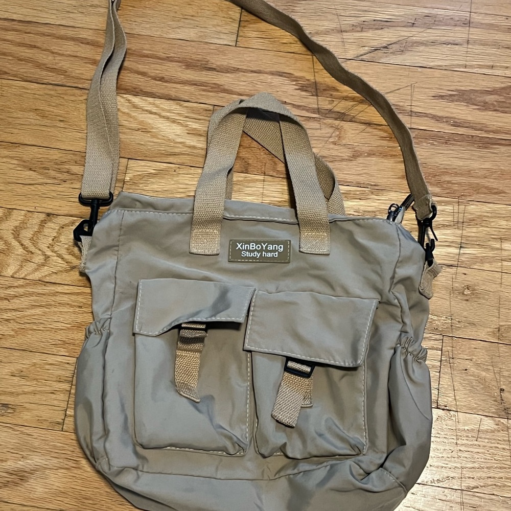 A tan bag